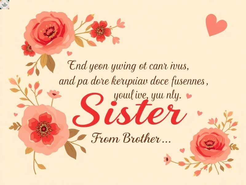 5. Emotional Anniversary Messages for Sister from Brother 💬