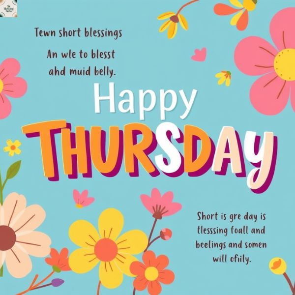 8. Short Thursday Greetings and Blessings for Friends and Family
