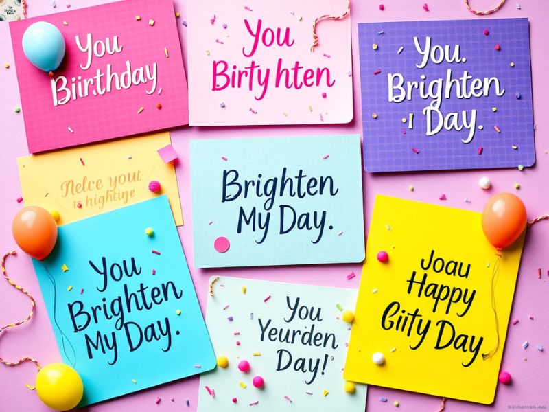 9. “You Brighten My Day” Messages for Birthdays and Special Occasions 🎉