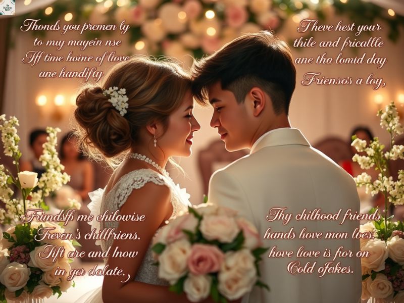 💍 6. Emotional Childhood Best Friend Wedding Quotes to Melt Hearts