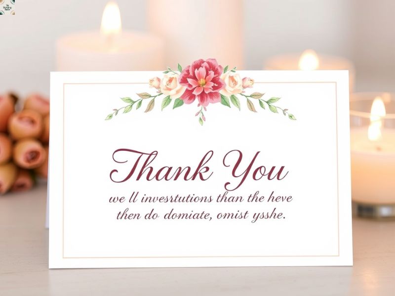 💳 Thank You Card Wording for Funeral Donations and Contributions